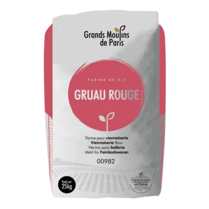 Grands Moulins de Paris Gruau Rouge Wheat Flour for Croissants - 25KG