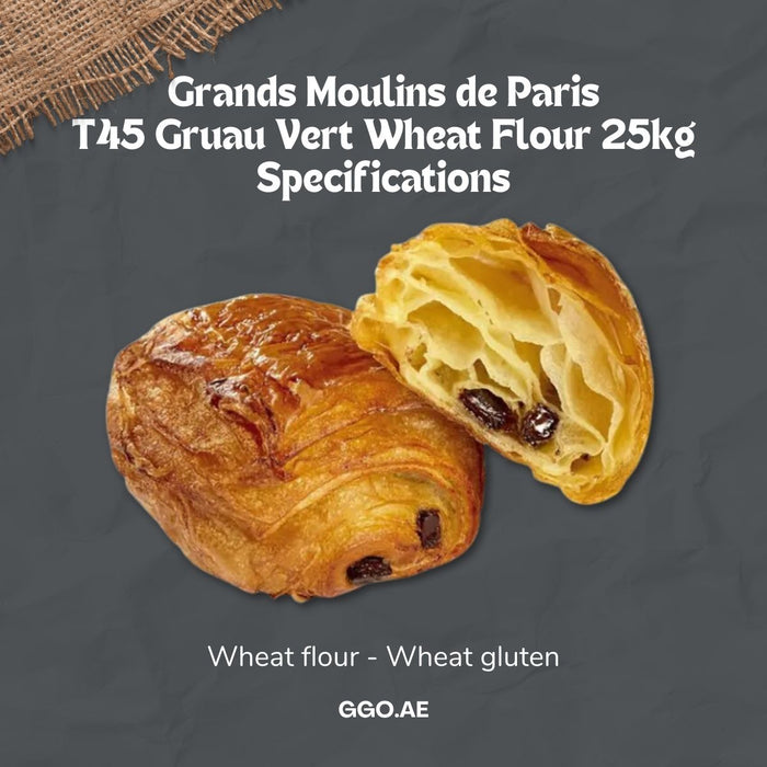 Grands Moulins de Paris T45 Gruau Vert Wheat Flour - 25KG