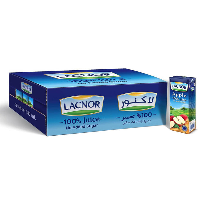 Lacnor Apple Juice Essentials - 32 X 180ML
