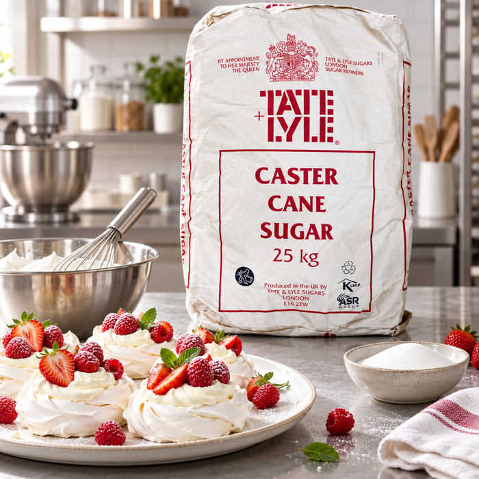 Tate & Lyle Caster Sugar 25kg — berry meringues baking suggestion