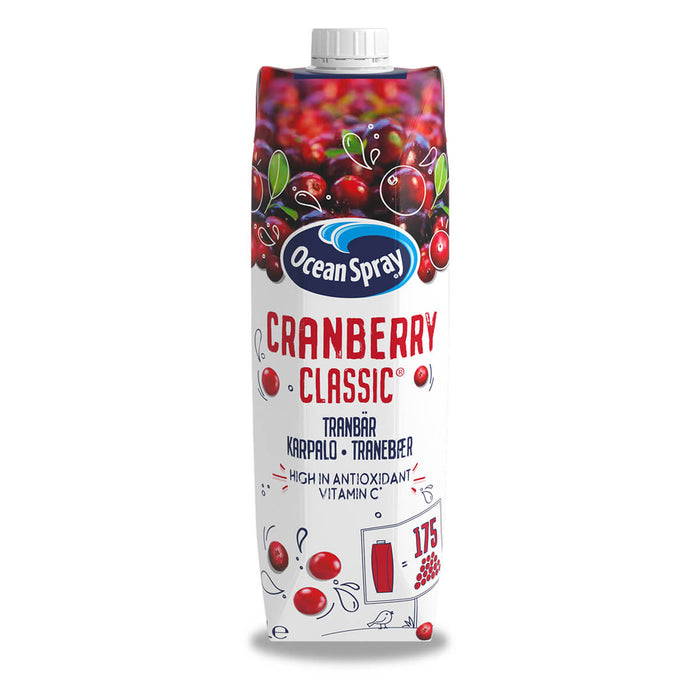Ocean Spray Cranberry Juice Tetra Pack - 1LTR