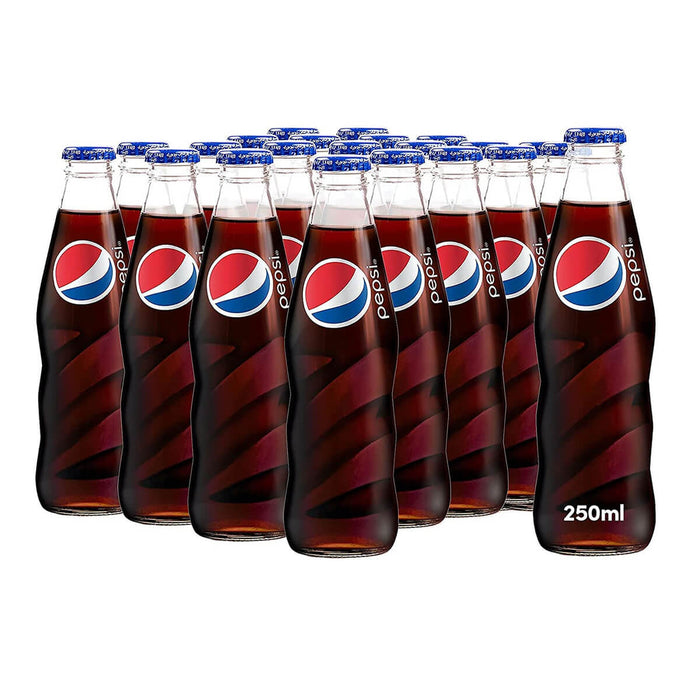 Pepsi Cola Soft Drink, Glass, UAE - 24 X 250ML