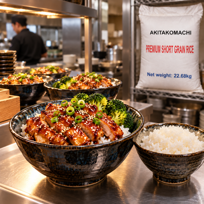 Akitakomachi short grain rice 22.68kg rice-bowls