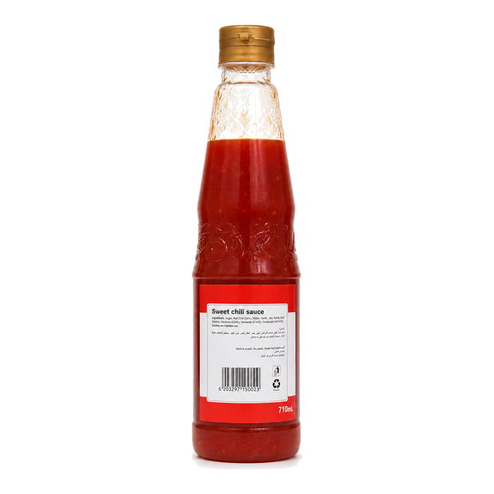 Seasir Sweet Chilli Sauce 710ml rear label and ingredients - SACH-253302