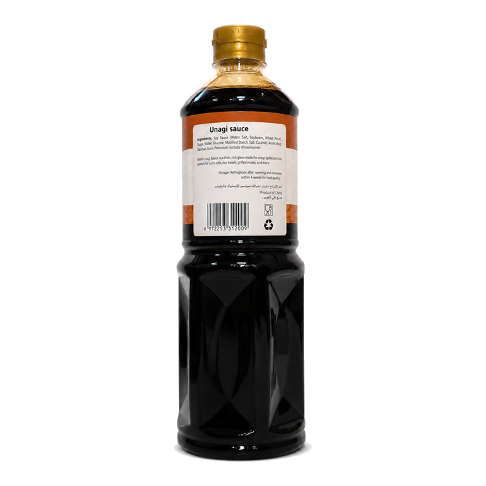 Seasir Unagi Sauce 1L rear label and ingredients - SACH-253312