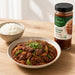 Bibigo Bulgogi Sauce Hot & Spicy with spicy bulgogi beef and rice