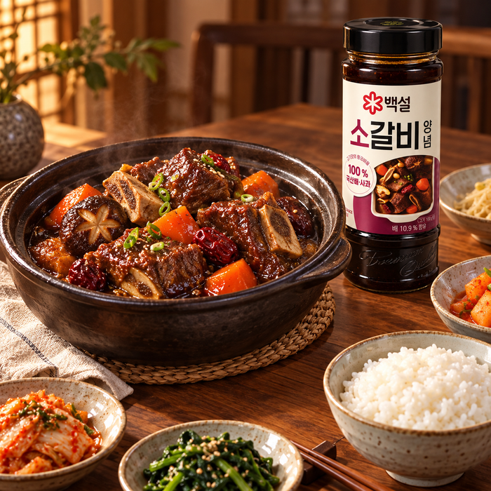 Beksul galbi marinade with Korean braised beef short ribs