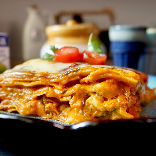 Butter chicken lasagna made with Kara UHT Coconut Cream
