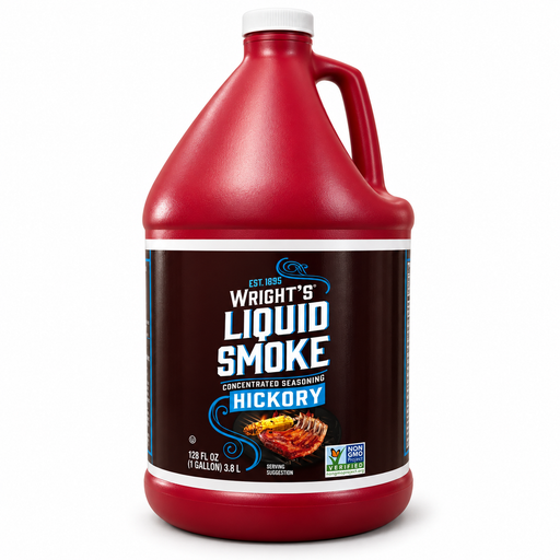 Wright's Liquid Smoke Hickory, 1 gallon jug front view