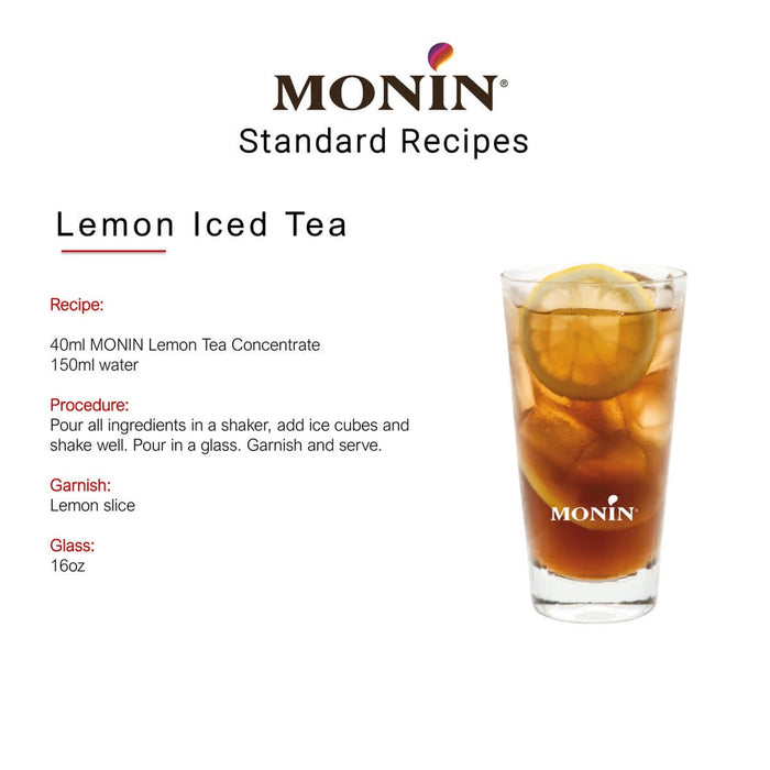 Monin Lemon Tea Syrup, France - 1LTR