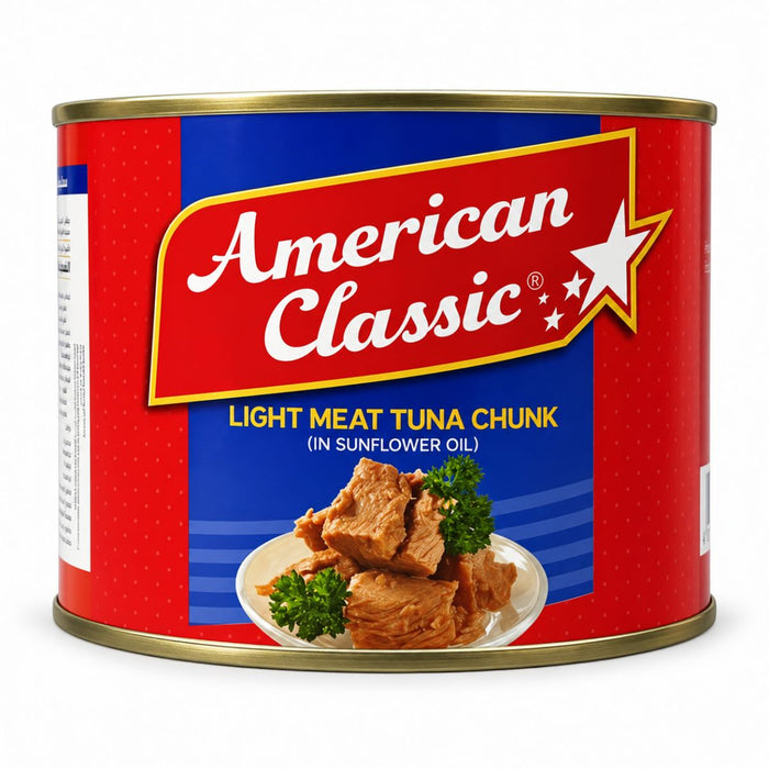 American Classic Light Meat Tuna Chunk in Sunflower Oil - 1.7KG | Addtocart Dubai UAE