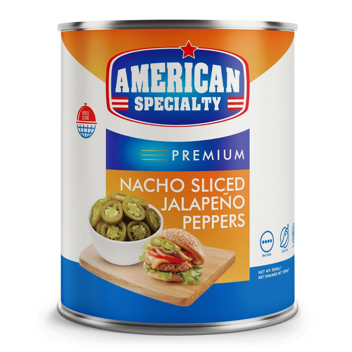 American Specialty Nacho Sliced Jalapeno Peppers, Turkey - 3KG | Addtocart Dubai UAE