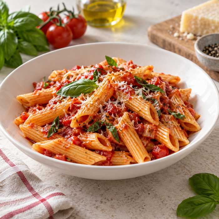 Campagna Penne Rigate #27, Italy - 500G – serving suggestion