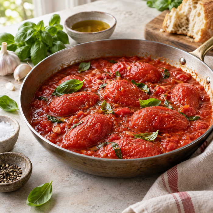 Campagna Peeled Tomato, Italy - 2.55KG – serving suggestion