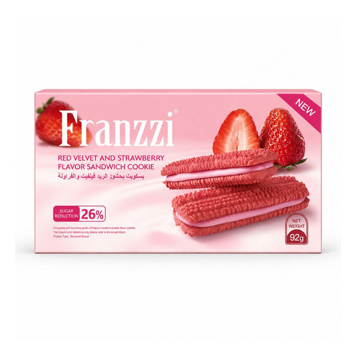 Franzzi Red Velvet & Strawberry Sandwich Cookie - 92G | Addtocart Dubai UAE