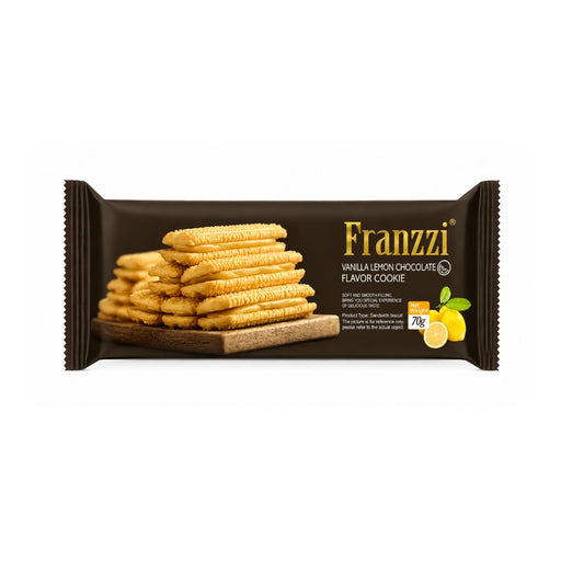 Franzzi Vanilla Lemon Chocolate Flavor Cookie - 70G | Addtocart Dubai UAE