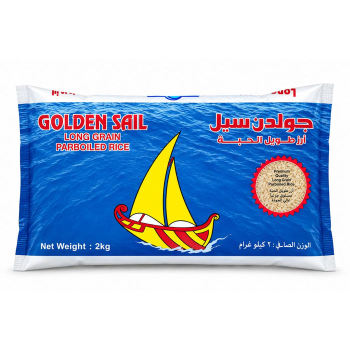Golden Sail Parboiled Rice American Long Grain - 2KG | Addtocart Dubai UAE