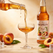 Monin Peach Syrup 1L pour macro close-up | Addtocart Dubai UAE