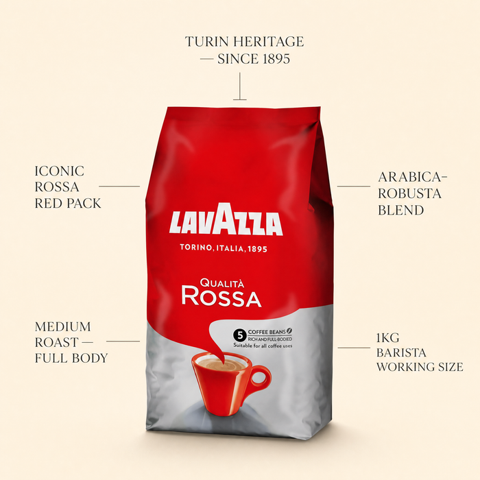 Lavazza Rossa Coffee Beans, Italy - 1KG — additional view | Addtocart Dubai UAE