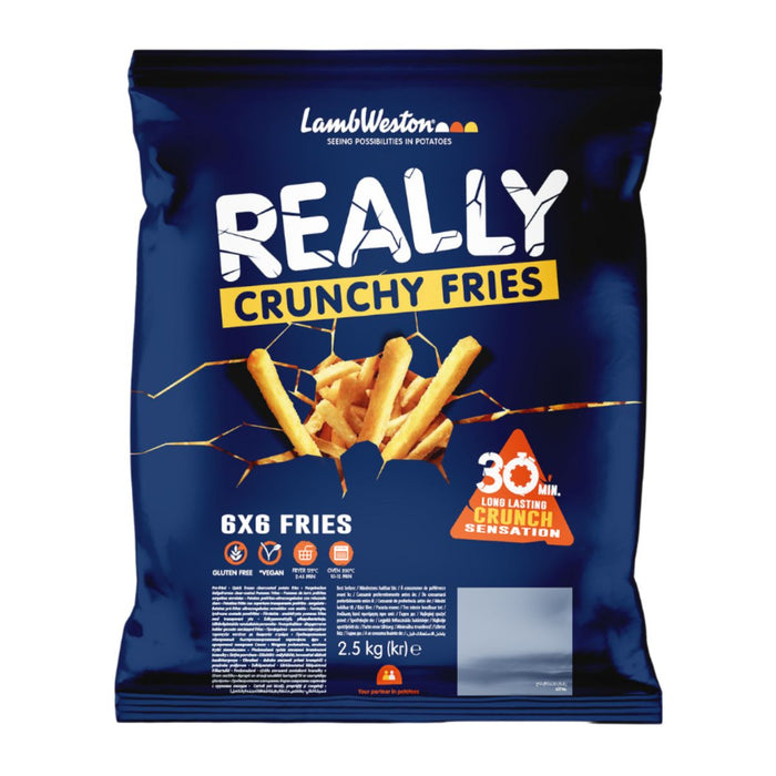 Lamb Weston Really Crunchy French Fries 6x6MM - 4 X 2.5KG | Addtocart Dubai UAE