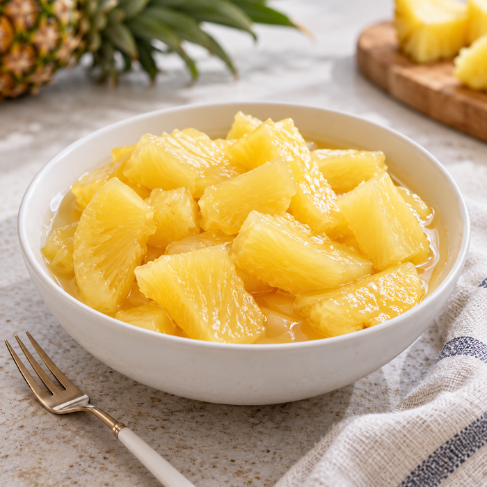 Le Supreme Pineapple Broken Slice 565G, pineapple serving suggestion — additional view | Addtocart Dubai UAE