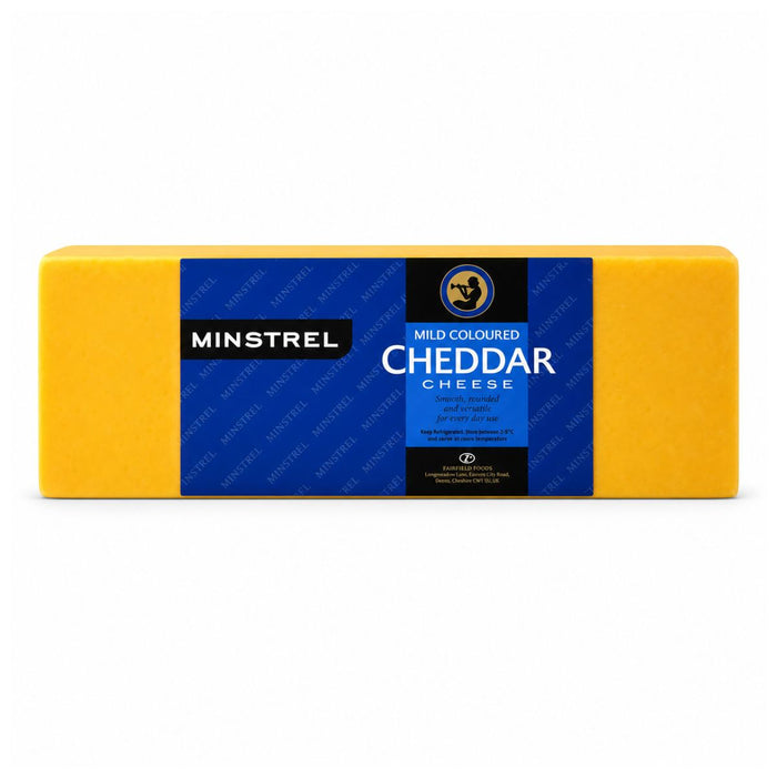 Minstrel Cheddar Cheese Block, Colored - 5KG | Addtocart Dubai UAE