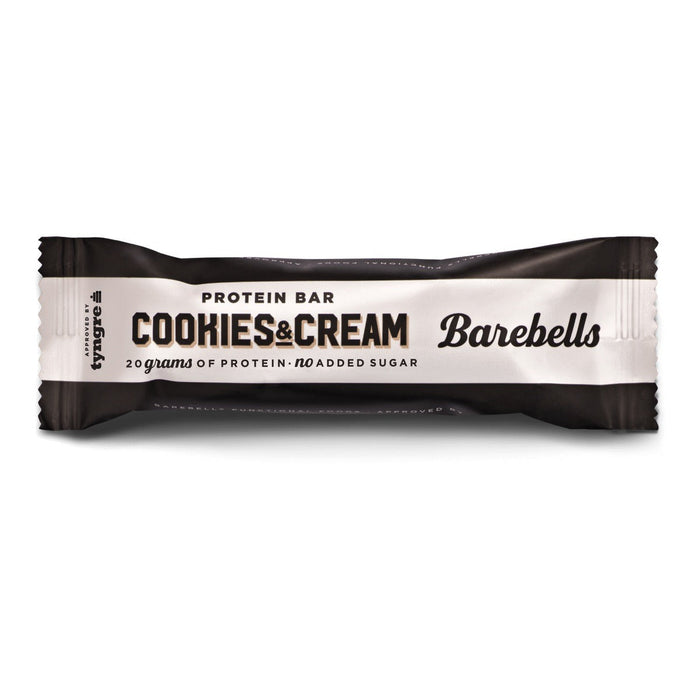 Barebells Cookies & Cream Protein Bars - 12 X 55G front product image | SKU SNAK-201100