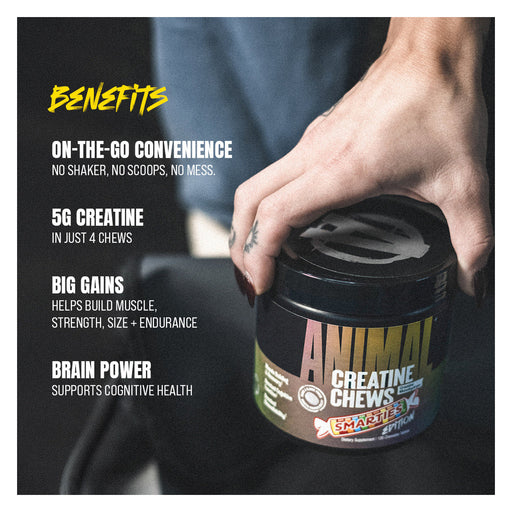 Animal Creatine Performance Chews Grape, USA - 120 Chewables key benefits and product details | SKU SUPL-745009