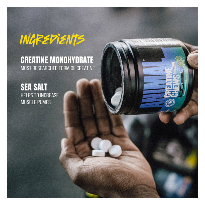 Animal Creatine Performance Chews Grape, USA - 120 Chewables ingredients and product details | SKU SUPL-745009