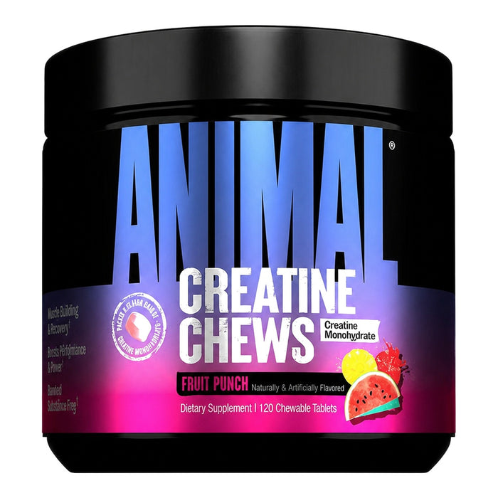 Animal Creatine Performance Chews Fruit Punch, USA - 120 Chewables front product image | SKU SUPL-745008