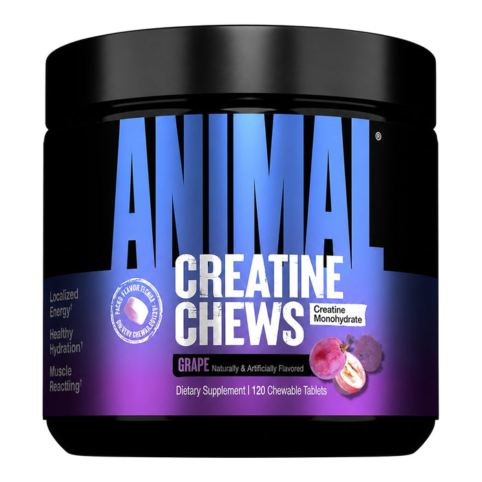 Animal Creatine Performance Chews Grape, USA - 120 Chewables front product image | SKU SUPL-745009