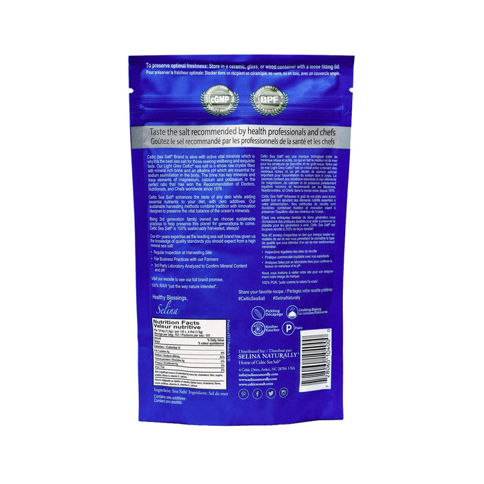 Celtic Sea Salt Light Grey, France - 227G nutrition and back-label details | SKU SUPL-745068
