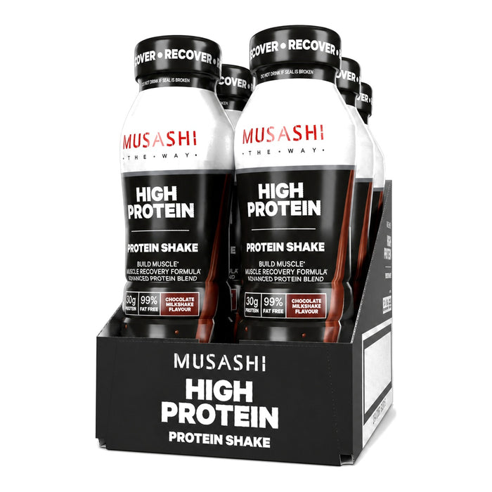 Musashi High Protein Chocolate, New Zealand - 6 X 375ML front product image | SKU SUPL-745120