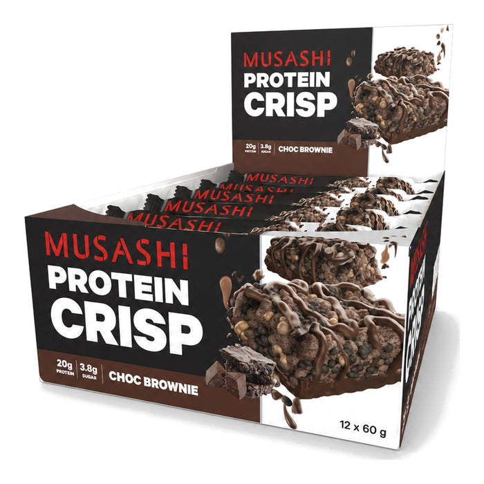 Musashi Protein Crisp Chocolate Peanut, New Zealand - 12 X 60G front product image | SKU SUPL-745126