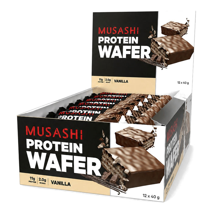 Musashi Protein Wafer Vanilla, New Zealand - 12 X 40G front product image | SKU SUPL-745132