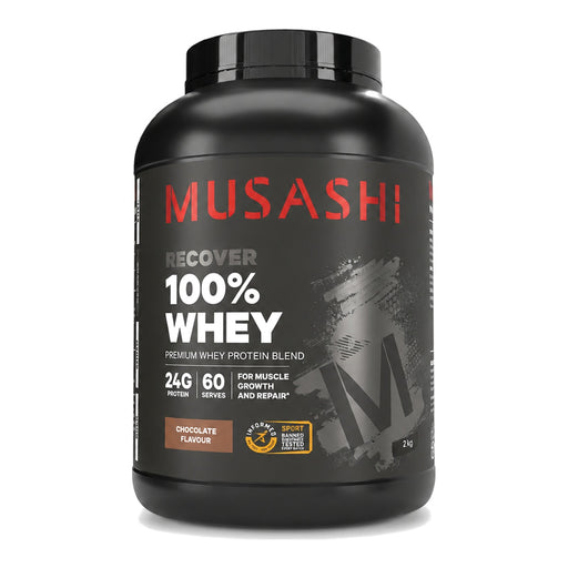 Musashi 100% Whey Chocolate Premium Protein Blend, New Zealand - 2KG front product image | SKU SUPL-745152