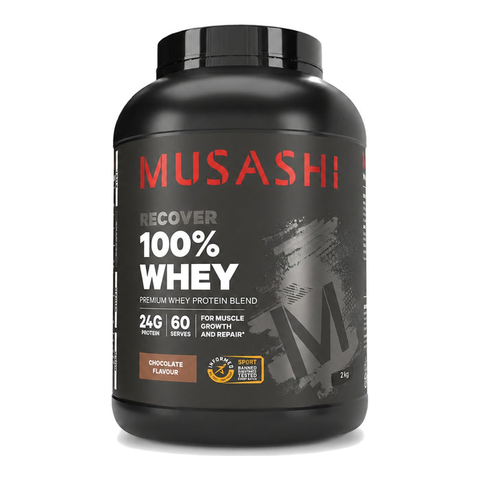 Musashi 100% Whey Chocolate Premium Protein Blend, New Zealand - 2KG front product image | SKU SUPL-745152