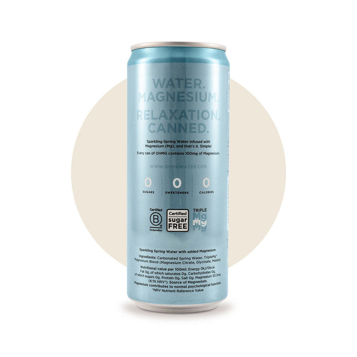 OHMG Au Naturel Magnesium Water - 12 X 330ML nutrition and back-label details | SKU SUPL-745164