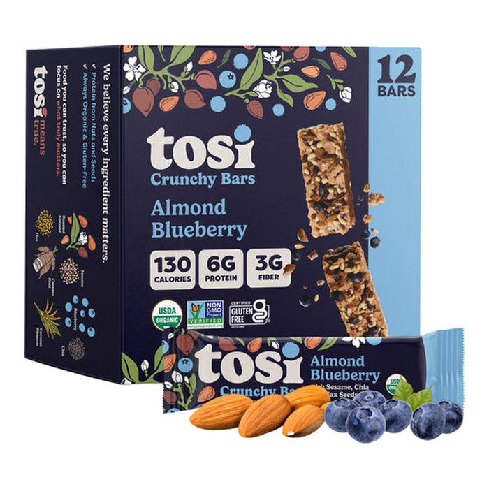 Tosi Almond Blueberry, USA - 12 X 28G front product image | SKU SUPL-745246