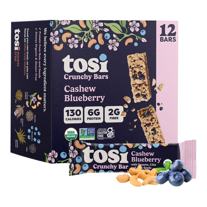Tosi Cashew Blueberry, USA - 12 X 28G front product image | SKU SUPL-745251