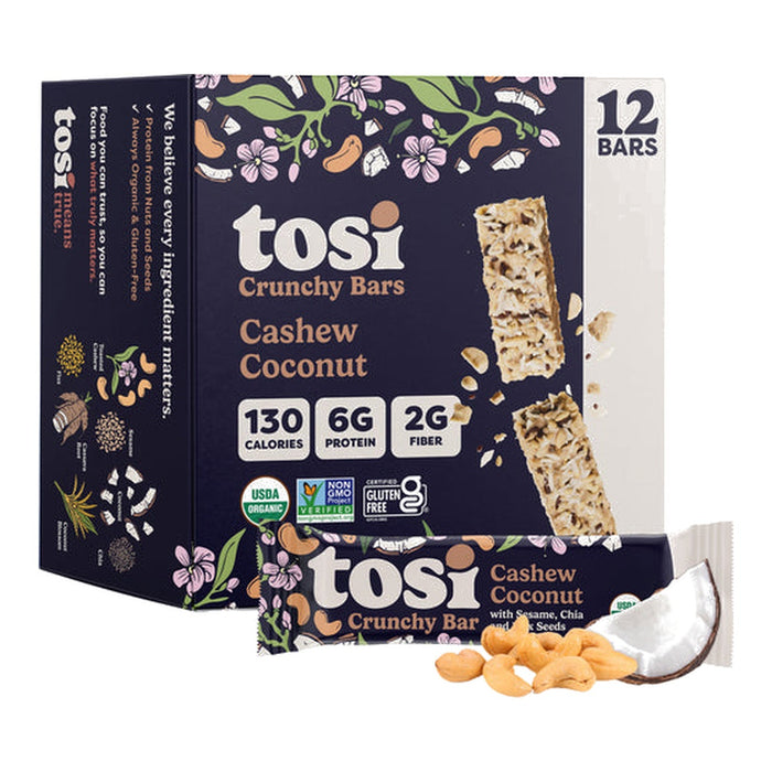 Tosi Cashew Coconut, USA - 12 X 28G front product image | SKU SUPL-745253