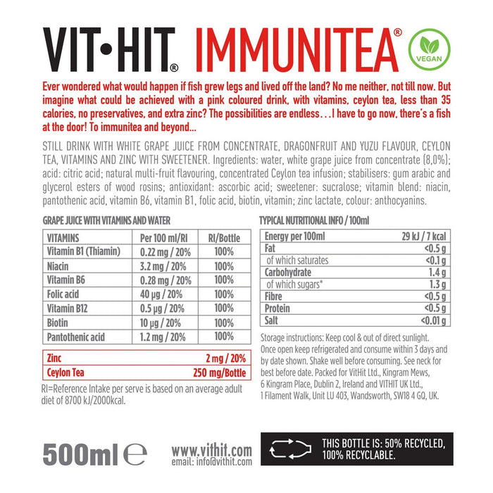 VITHIT Immunitea ingredients and nutrition information | SKU SUPL-745259