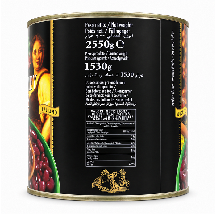 Campagna Red Kidney Beans, Italy - 2550G – rear product view