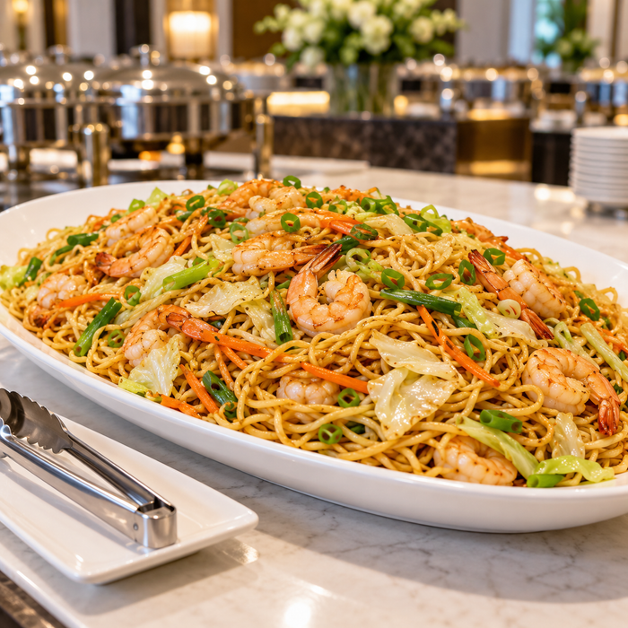 XO Chinese Yellow Noodles 350G on a catering noodle platter — additional view | Addtocart Dubai UAE