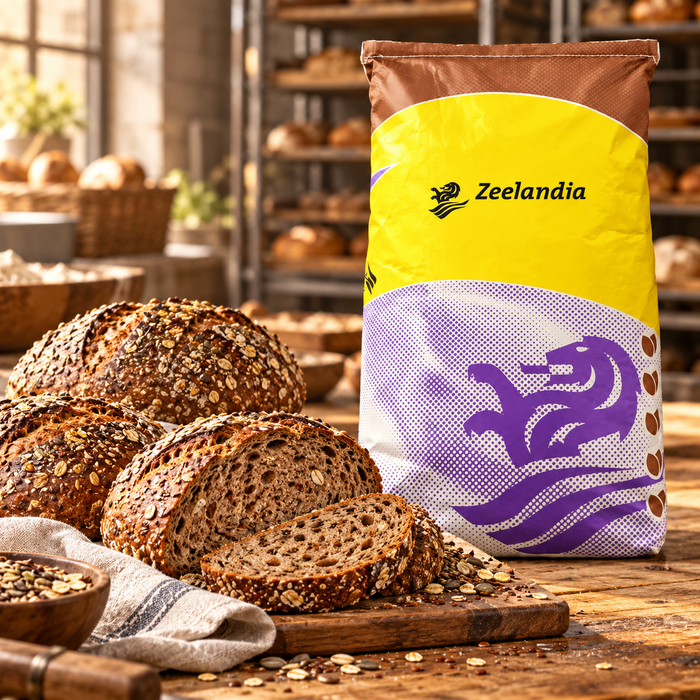 Zeelandia Panomix Kraftcorn Dark Grain 25KG with multigrain loaves — additional view | Addtocart Dubai UAE