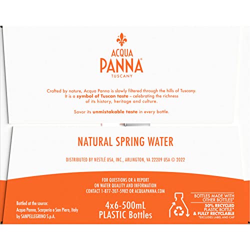 Acqua Panna Still Water, Plastic Bottles - 24 X 500ML