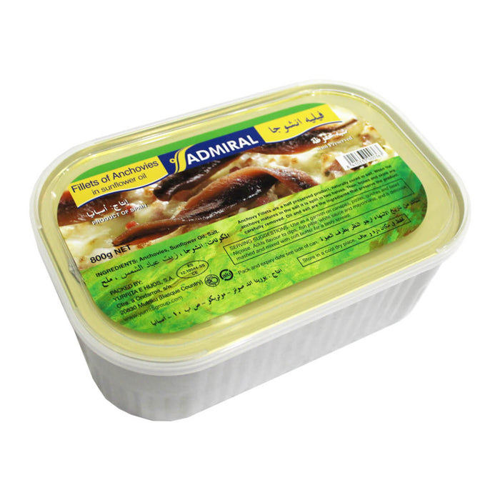 Admiral Anchovy Fillet in Sunflower Oil - 800G