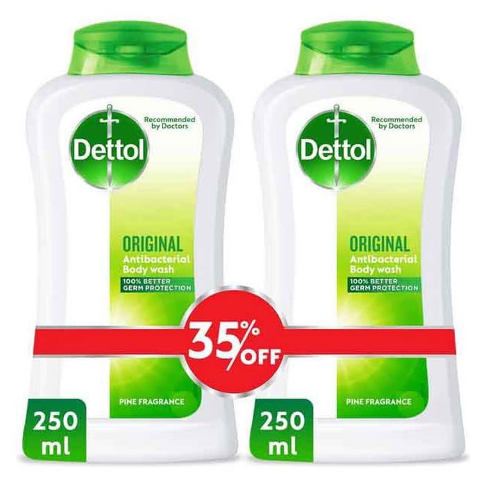Dettol Original Anti Bacterial Bodywash - 2 Packs of 250ML