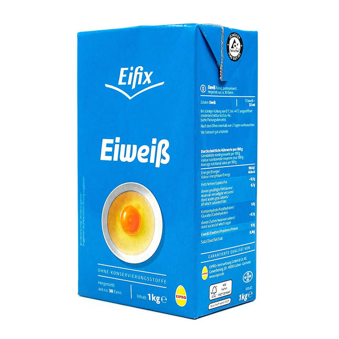 Eifix Liquid Pasteurized Egg Whites in Tetra Pack, Chilled, Germany - 1KG
