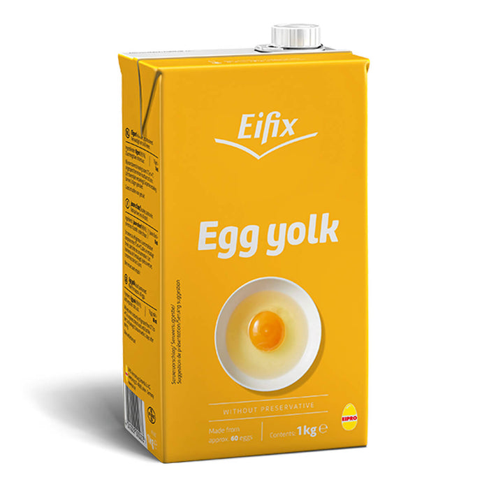 Eifix Liquid Pasteurized Egg Yolk in Tetra Pack, Chilled, Germany - 1KG